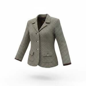 RQT Vintage Style Brown Polka Dot Embroidered Cotton Blazer Jacket Size 14 Teach